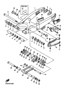 YZ250F YZ250FV Задний рычаг и подвеска