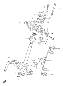 DR650 Траверса нижняя