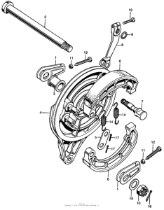 CL450 Rear brake + panel