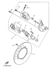 XV535 Передний тормоз