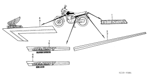 CB125T Stripe / emblem