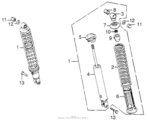 GL1000 Задние амортизаторы