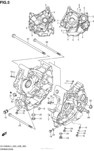 DL1000 (ABS) Картер двигателя