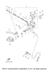 YZ125M1 Главный тормозной цилиндр