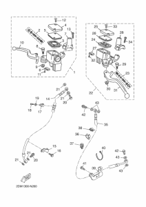 YP125R Главный тормозной цилиндр