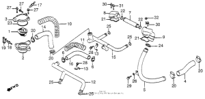 VF1100C Water pipe + thermostat