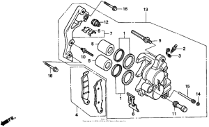 CR250R Передний суппорт