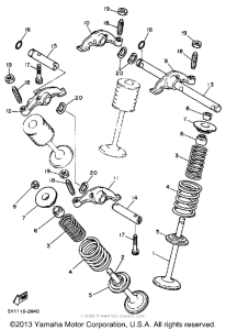 XT600TC (CA ED.) Клапана
