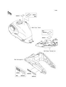KLE650 Лейбл предостережения