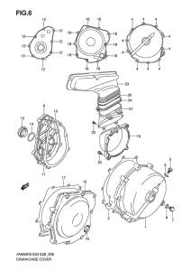 AN650 (ABS) Crankcase cover ass`y  (v