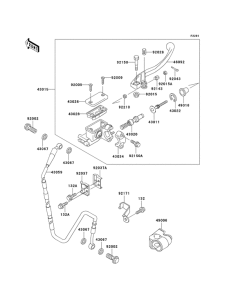 KX500 Передний тормозной цилиндр