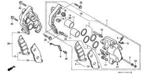 CB750F Передний суппорт