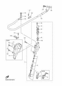 WR450F WR450FE Задний тормозной цилиндр