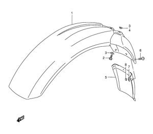 DR350 Переднее крыло