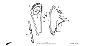 XR80R Цепь ГРМ