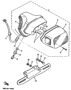 YZ250WR YZ250WRW Taillight unit ass`y