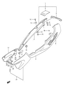 GSF400 Обтекатель задний