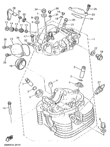 SR500 Головка цилиндров