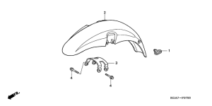 CG125ES Переднее крыло