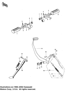  Footrests / stand / brake / pedal