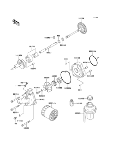 ZX600 Насос масляный  / фильтр масляный