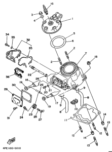 YZ125G Головка цилиндров