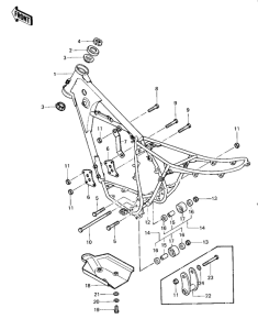 KDX400 Frame / frame fittings
