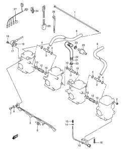 GSF600 Карбюратор fittings