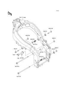 ZX600 Рама ,крепежные детали