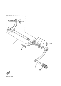 PW80 Schaltwelle & schaltpedal