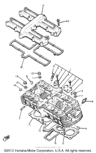 XJ650LH Головка цилиндров