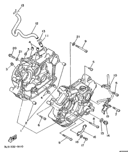 XV250 Картер двигателя