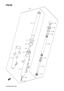 UH125 Демпфер передней вилки
