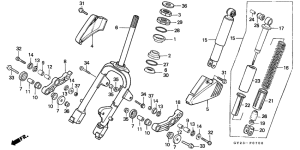 SA75 Вилка передней оси