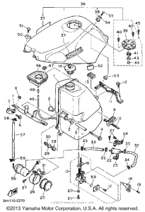 FZR600RA Топливный бак