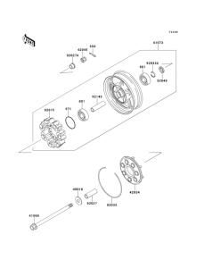 ZG1000 Заднее колесо и цепь