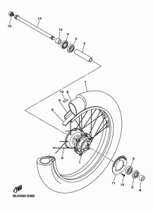 XVS950XR-A (ABS) Переднее колесо