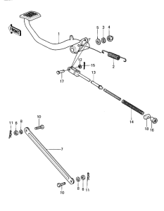 KZ1000 Педаль тормоза