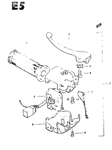 CS50 Rear brake lever - switch