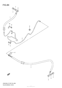 AN650 (ABS) Задние тормозные трубки