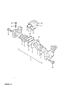 GSX400 Задний суппорт