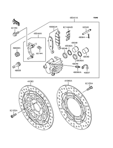 ZX1100 Передний тормоз
