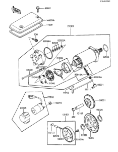KZ1100 Starter motor / starter clutch