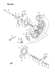RM80 Rear wheel complete assy