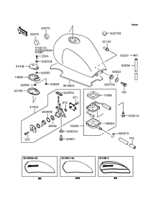 ZR1100 Топливный бак