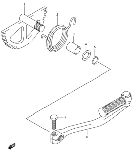 UE125 Ножной стартер
