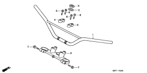 CR80R Handle pipe / top bridge