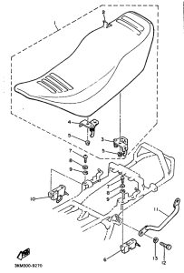 XJ600H (53KW) Сиденье