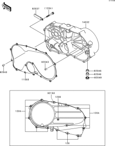 VN800 Крышки двигателя правые