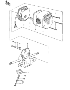 KZ400 Taillight unit ass`y